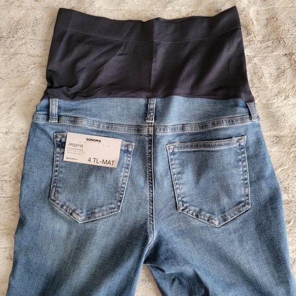 Maternity Sonoma Goods For LifeOver-The-Belly Jeggings - Size 4TLMAT - Picture 6 of 12